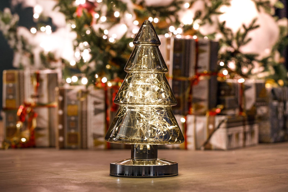 Sompex LED Dekoleuchte Winterlight Batteriebetrieben smoke 26cm Weihnachtsbaum