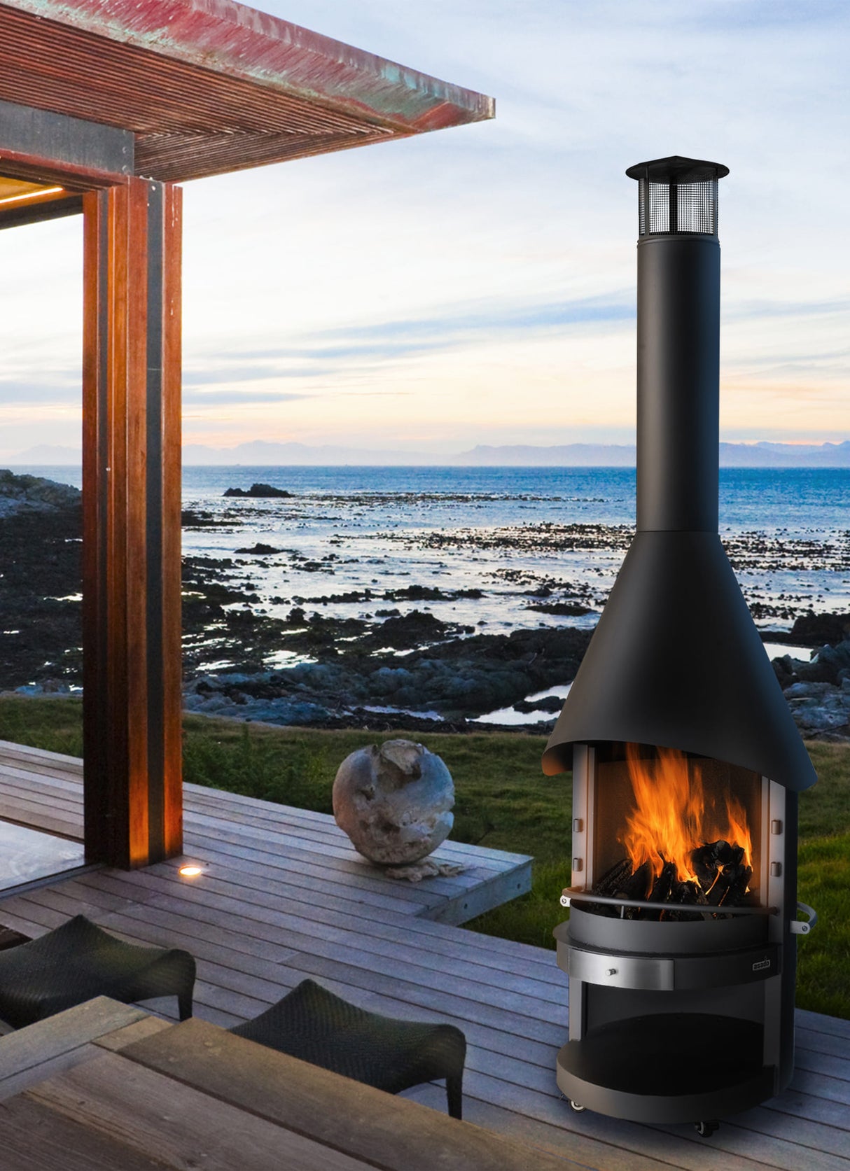 asado® Garten-Grillkamin "Fuego" 70cm - Stahl