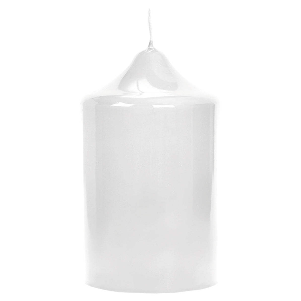 Fink gelackte Stabkerze Altar weiß Paraffin Höhe 10 cm