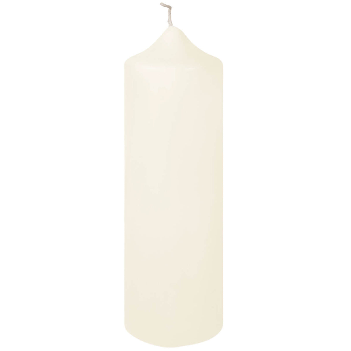 Fink getauchte Stumpenkerze Candle creme Paraffin Höhe 25 cm
