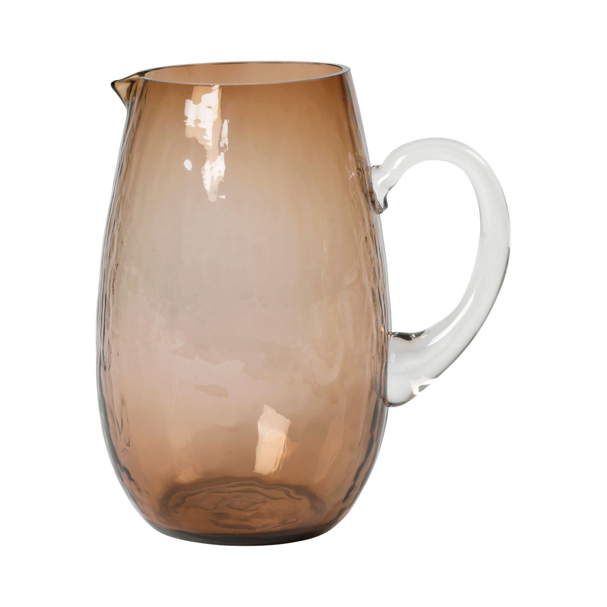 Broste Copenhagen Kanne Hammered glas brown