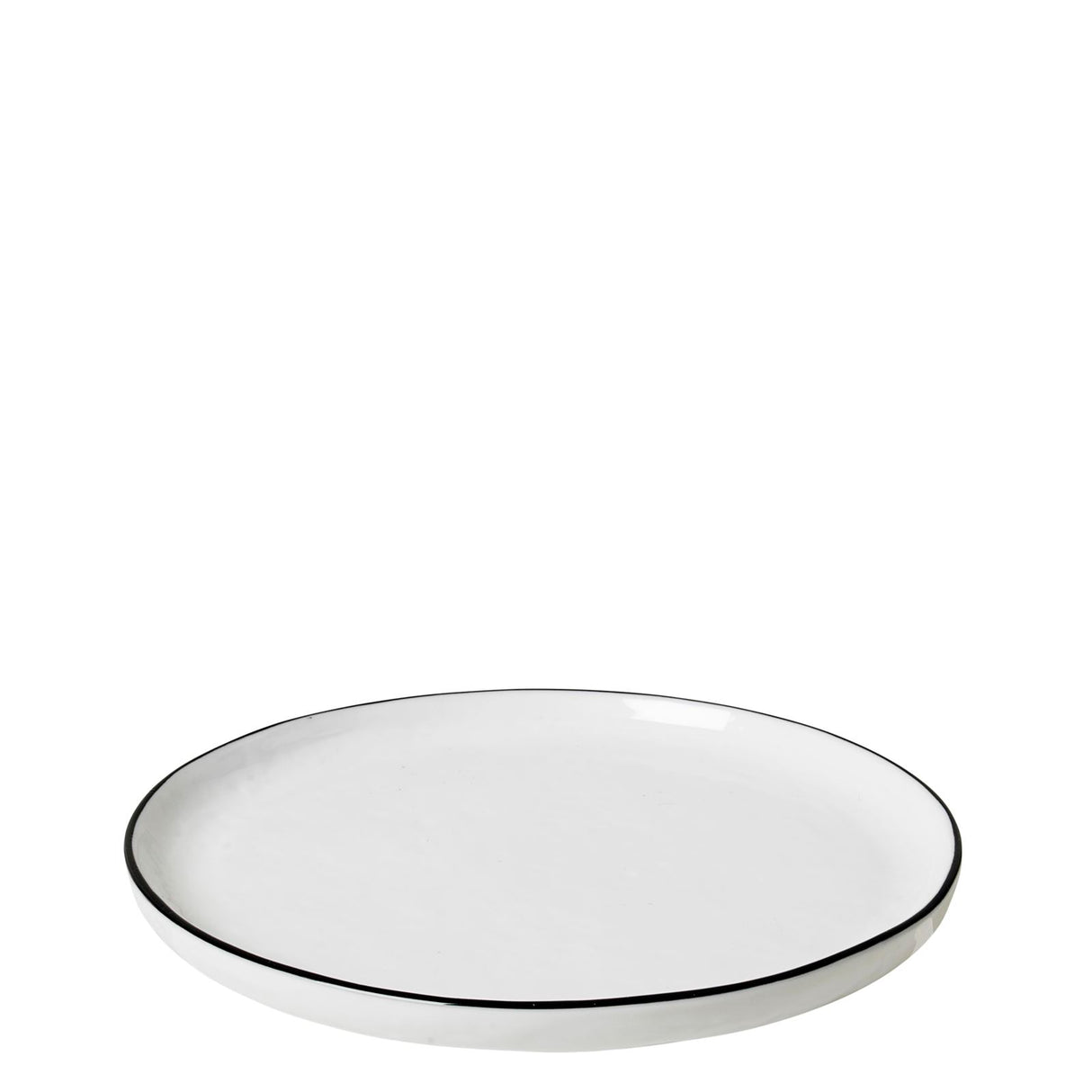 Broste Copenhagen Dessertteller Salt white w/black rim