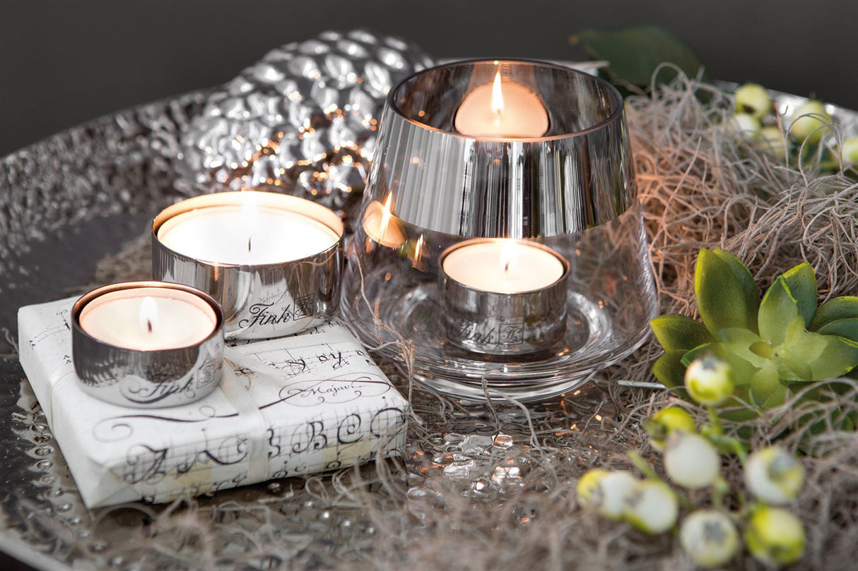 Fink Teelichthalter Sets Living Edelstahl Höhe 2 cm