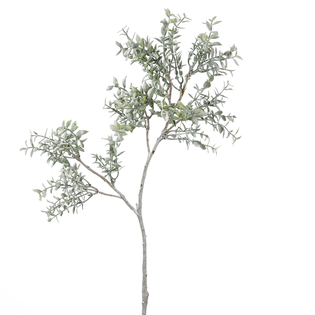 Fink Kunstblume Blätterzweig grün, weiß Kunstfasern Höhe  cm