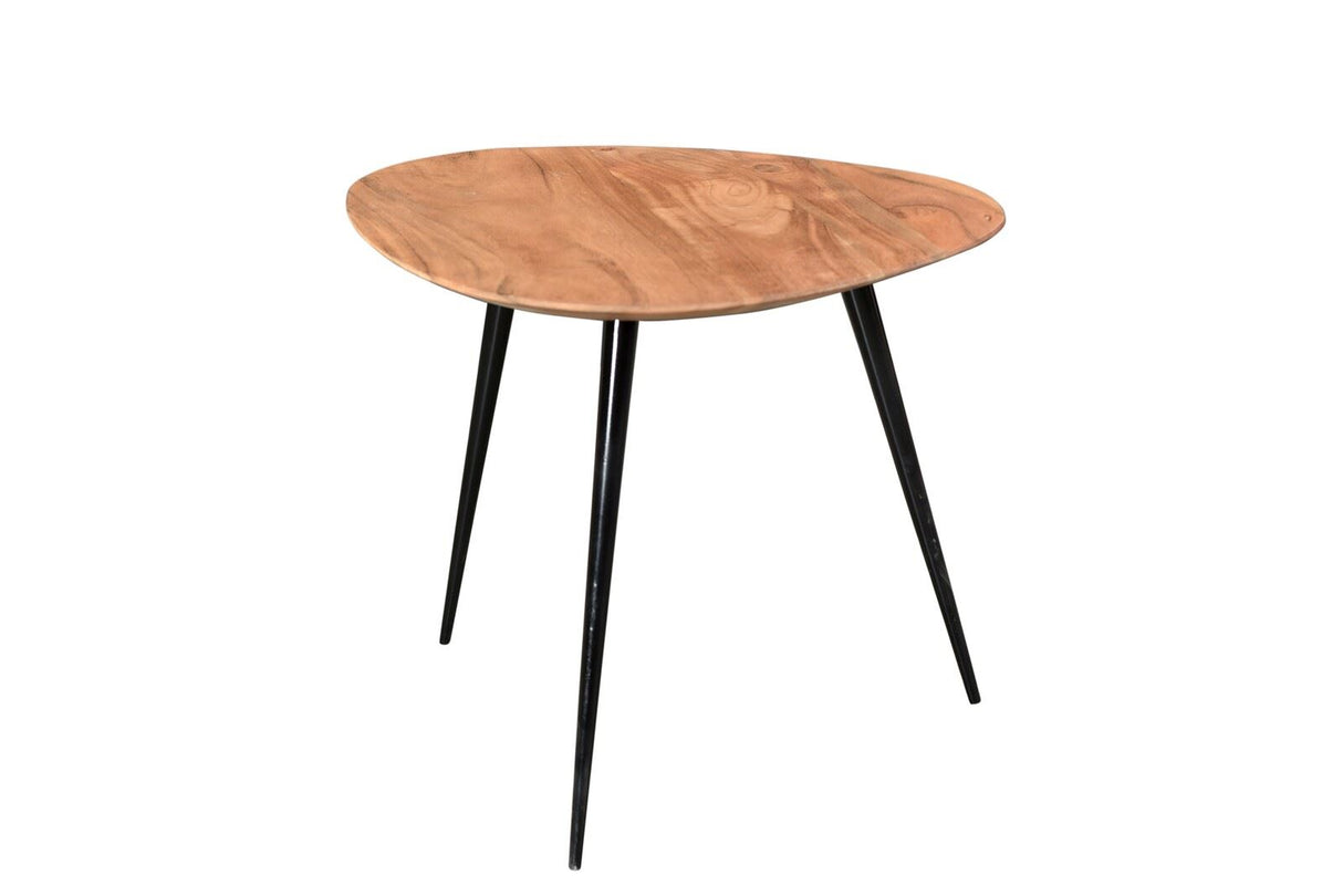 SIT-Möbel Beistelltisch 40 cm x 37 cm x 37 Platte natur, Beine schwarz