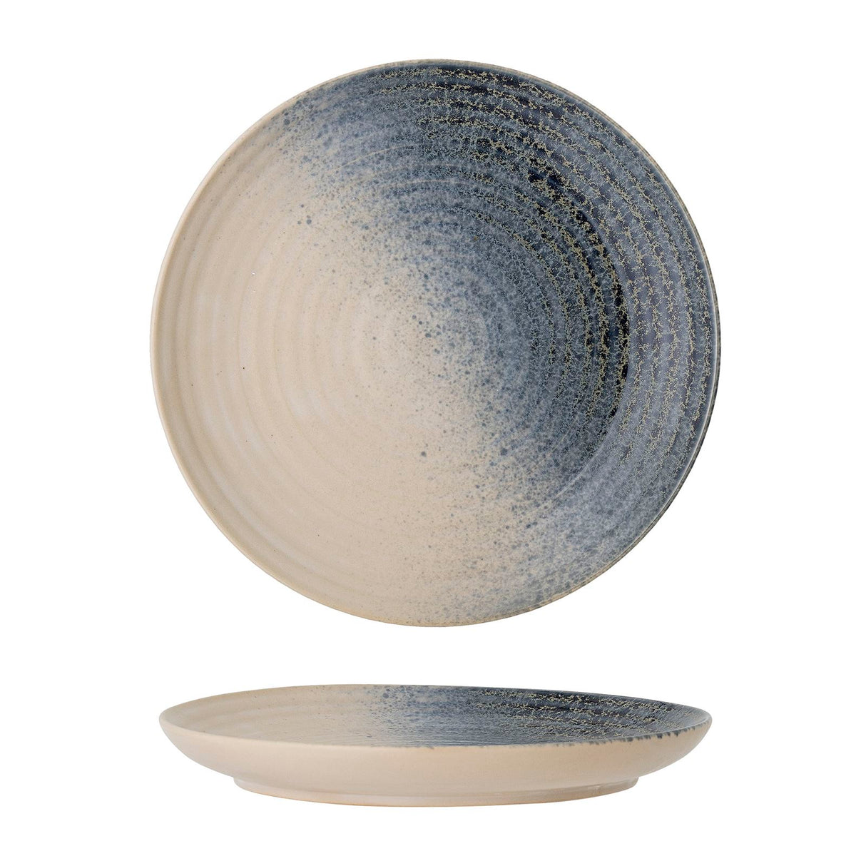 BLOOMINGVILLE Aura Teller Natur/blau (Ø21 cm)
