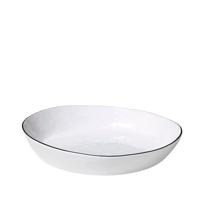 Broste Copenhagen Schale Salt white w/black rim