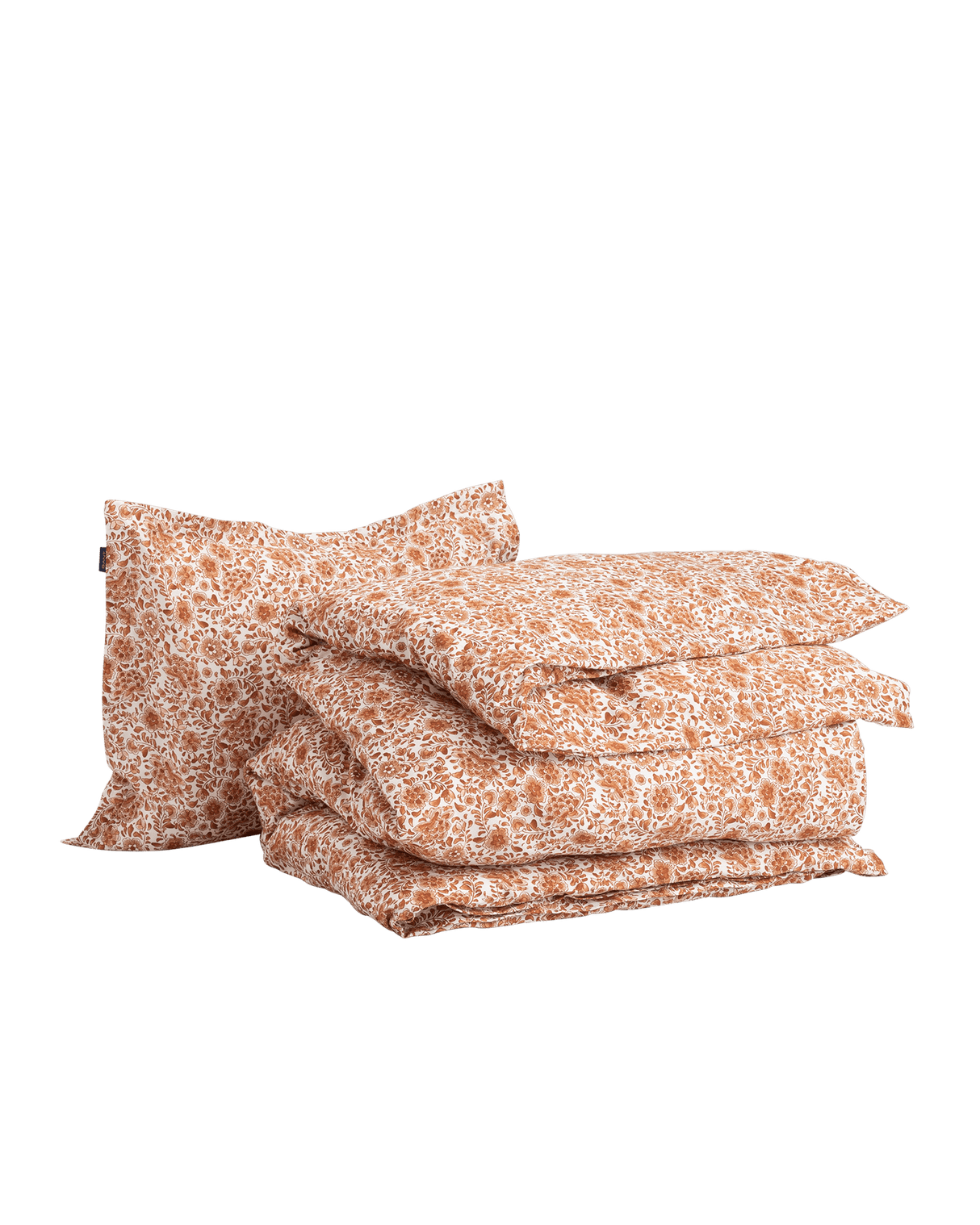 GANT Bettwäsche Ditsy Floral Rusty Brown 155 x 220, 80 x 80 cm