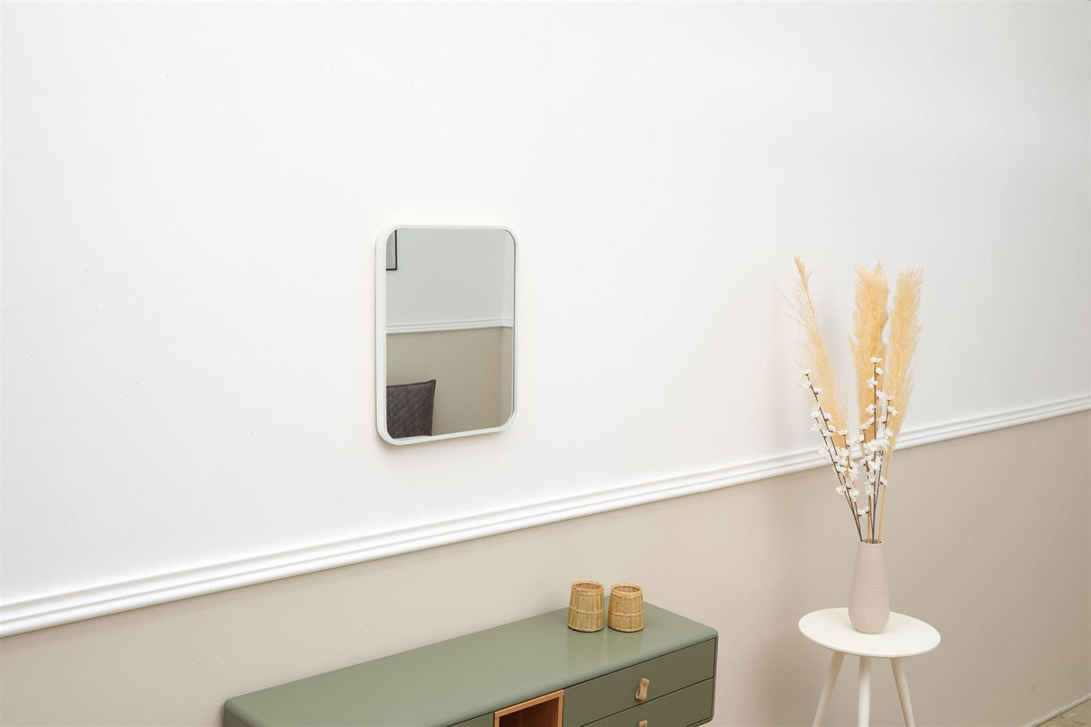 Terra Home Wandspiegel 40x50 weiß Metallrahmen