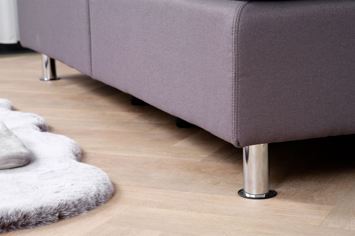 Terra Home Boxspringbett Manchester grau, 180x200 cm, H2/H3