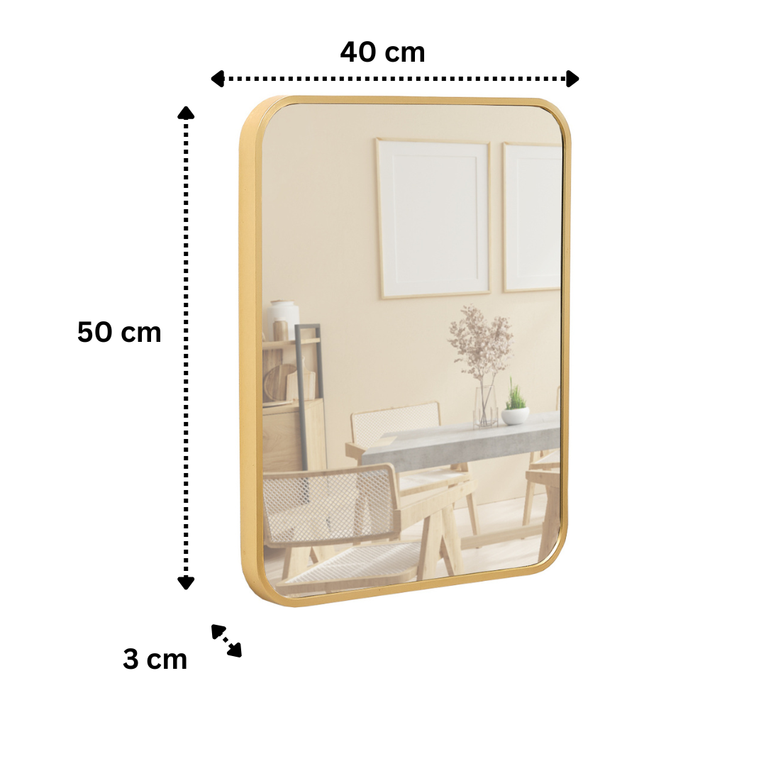Terra Home Wandspiegel 40x50 gold Metallrahmen