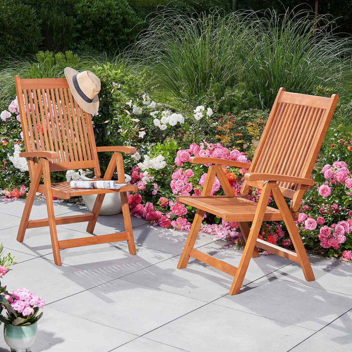 Terra Home Gartensessel Holstein, klappbar, Eukalyptus