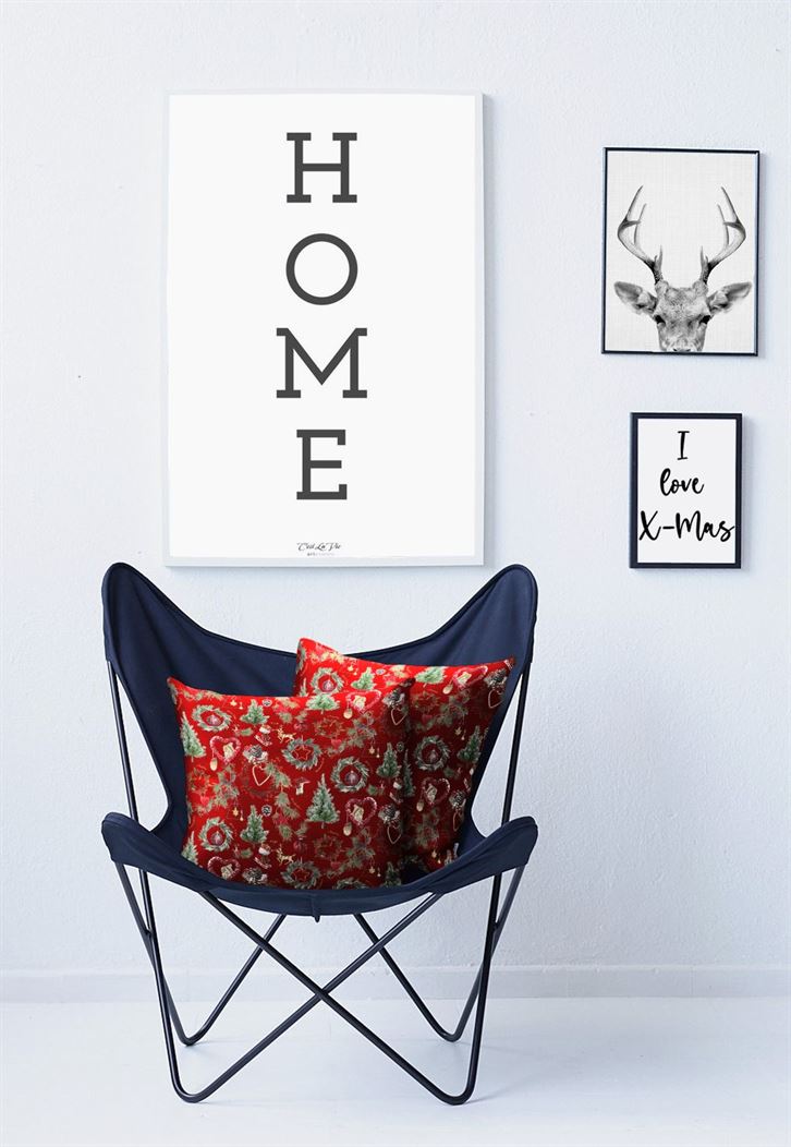 Apelt Kissen Winterwelt rot / grün 39x39 cm