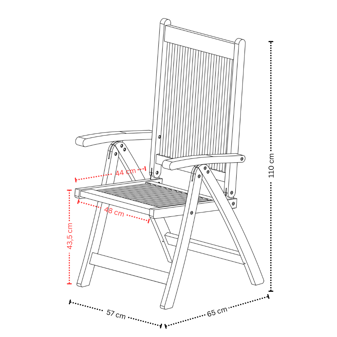 Terra Home Gartensessel Holstein, klappbar, Eukalyptus