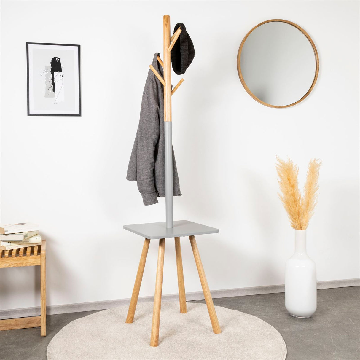 Terra Home Garderobenständer Dala Eckig Grau