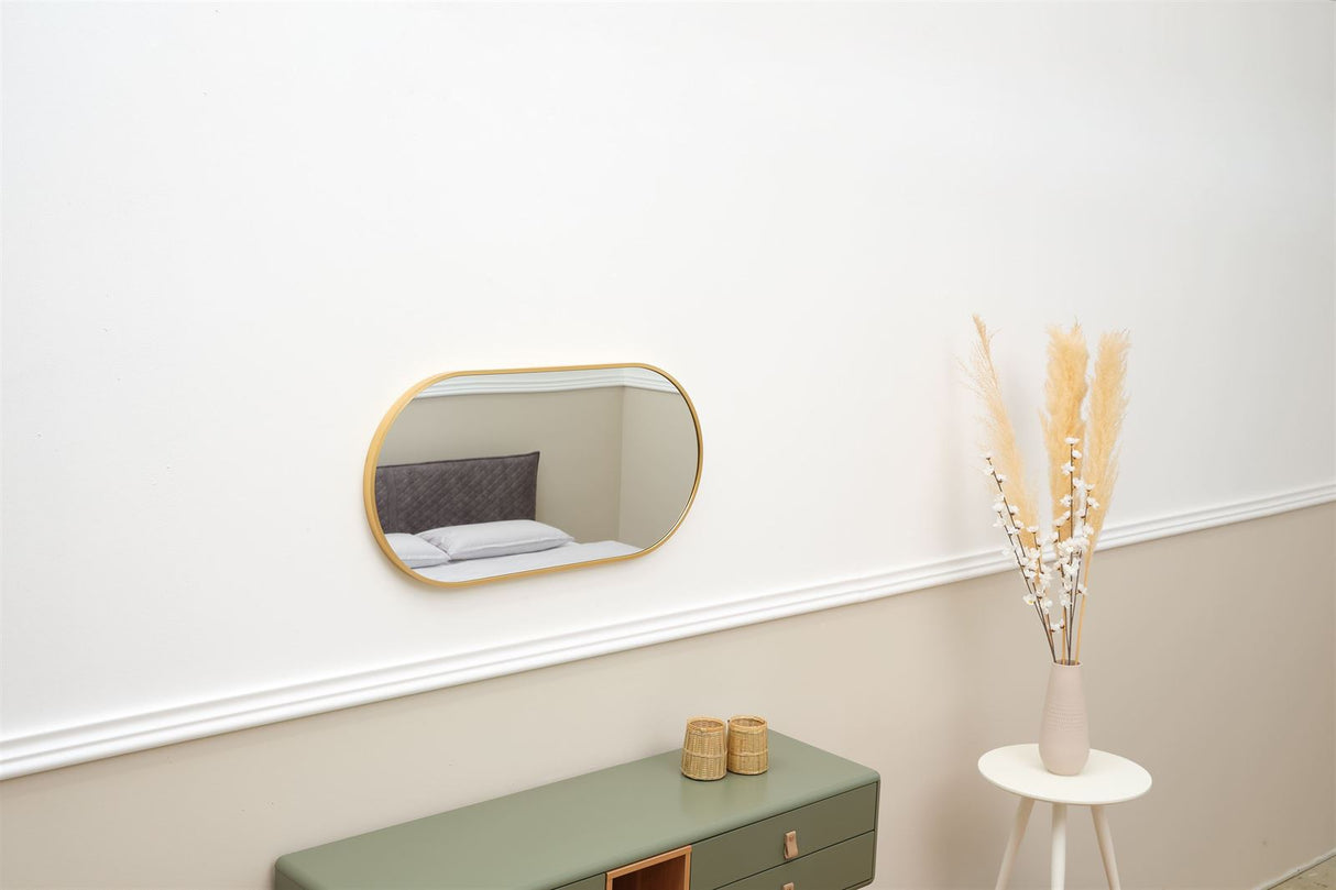 Terra Home Wandspiegel 80x40 gold Metallrahmen