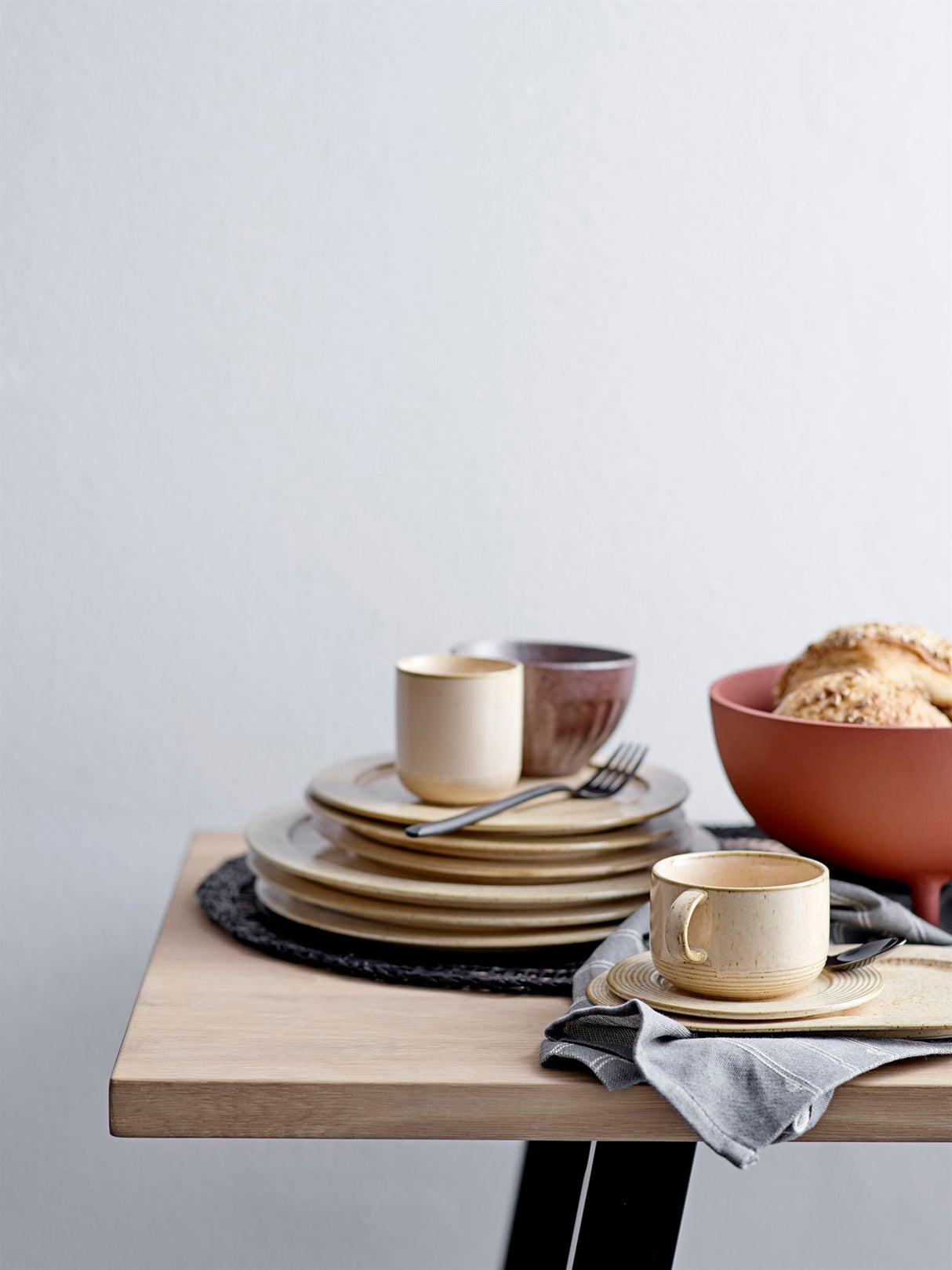 BLOOMINGVILLE Nugga Teller klein, Natur (Ø22 cm)