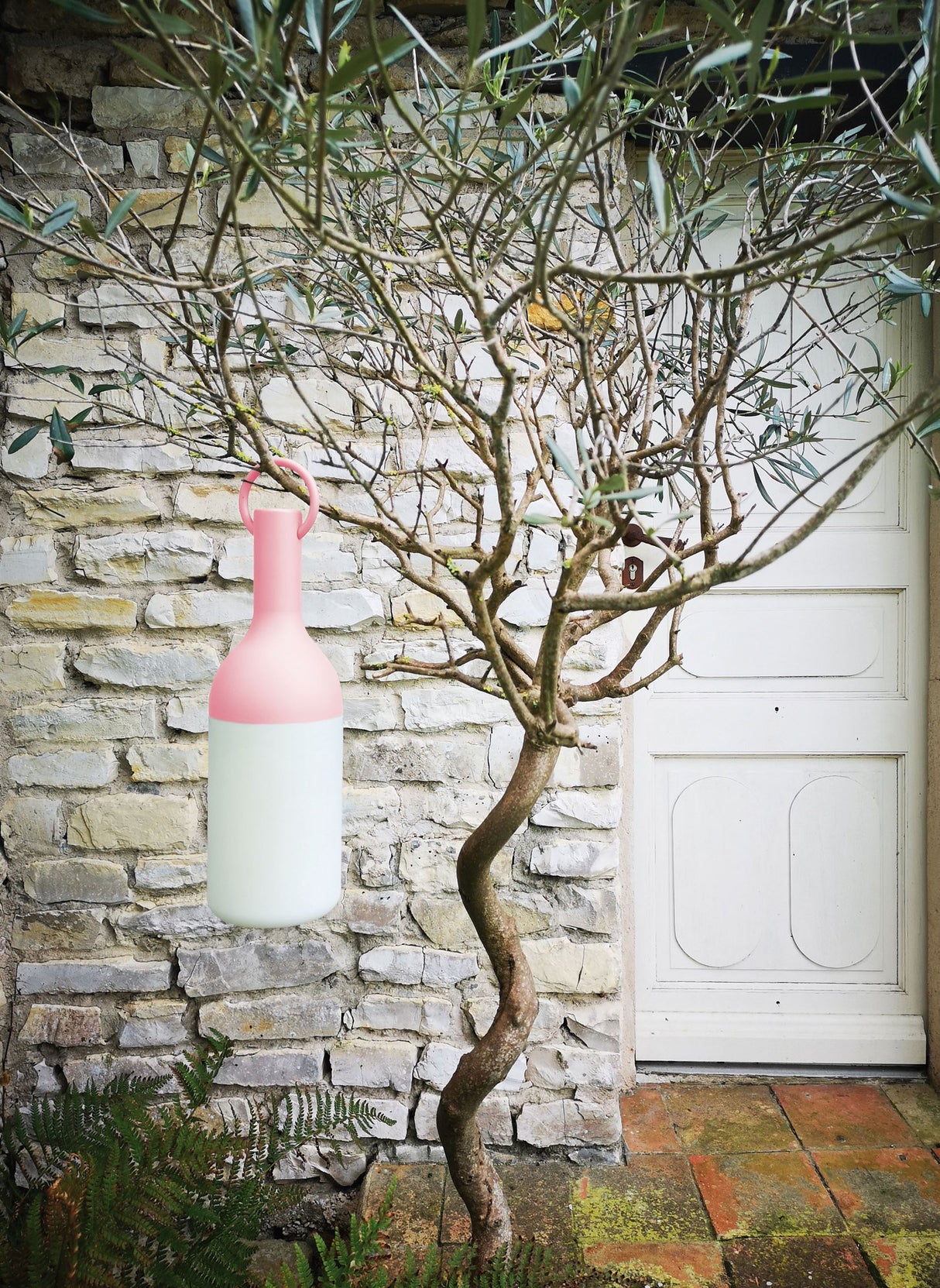 Sompex LED Akku Tischleuchte ELO pink mit Aufhänger dimmbar akkubetrieben