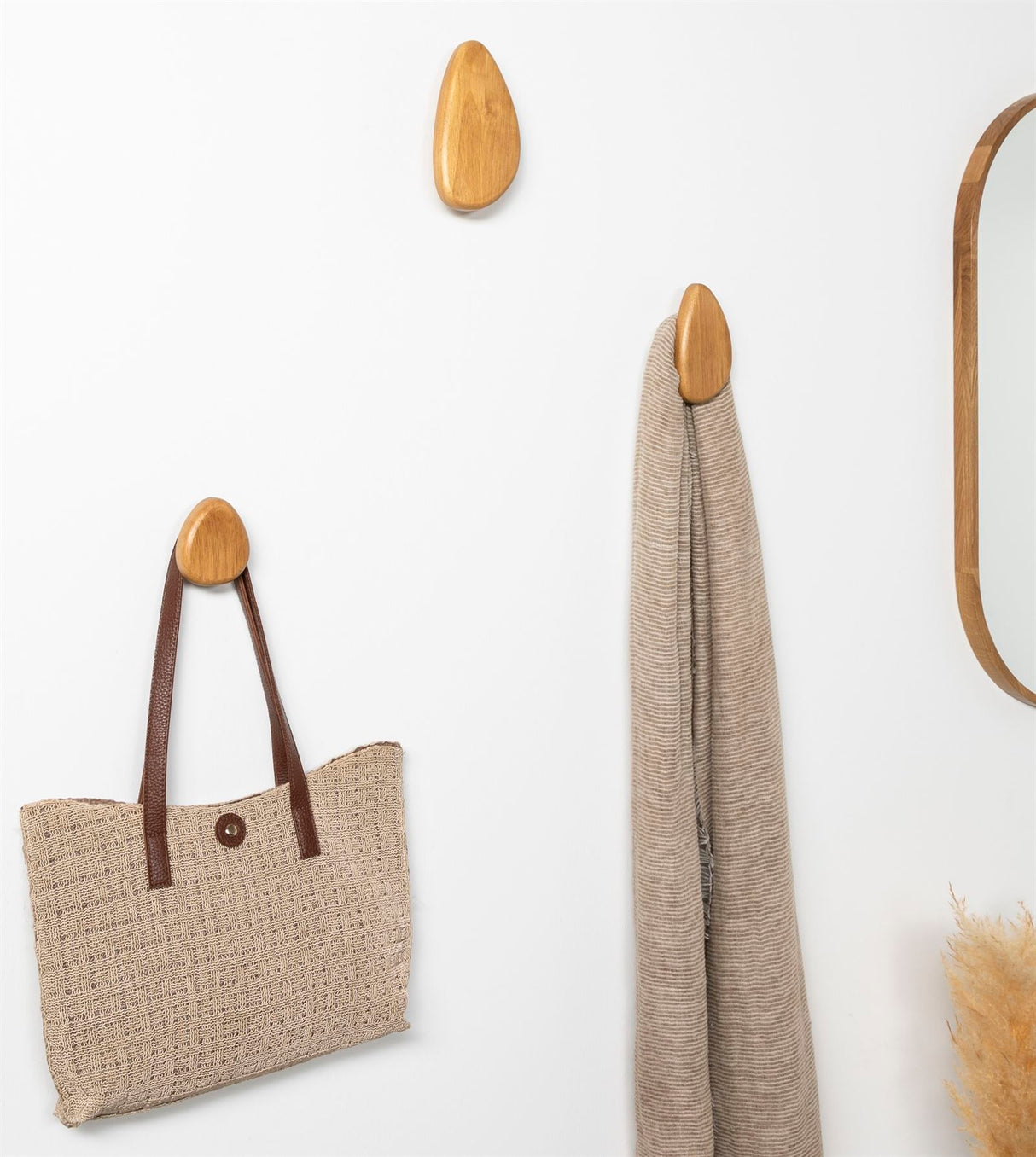 Terra Home Wandhaken Design Eiche 3er Set