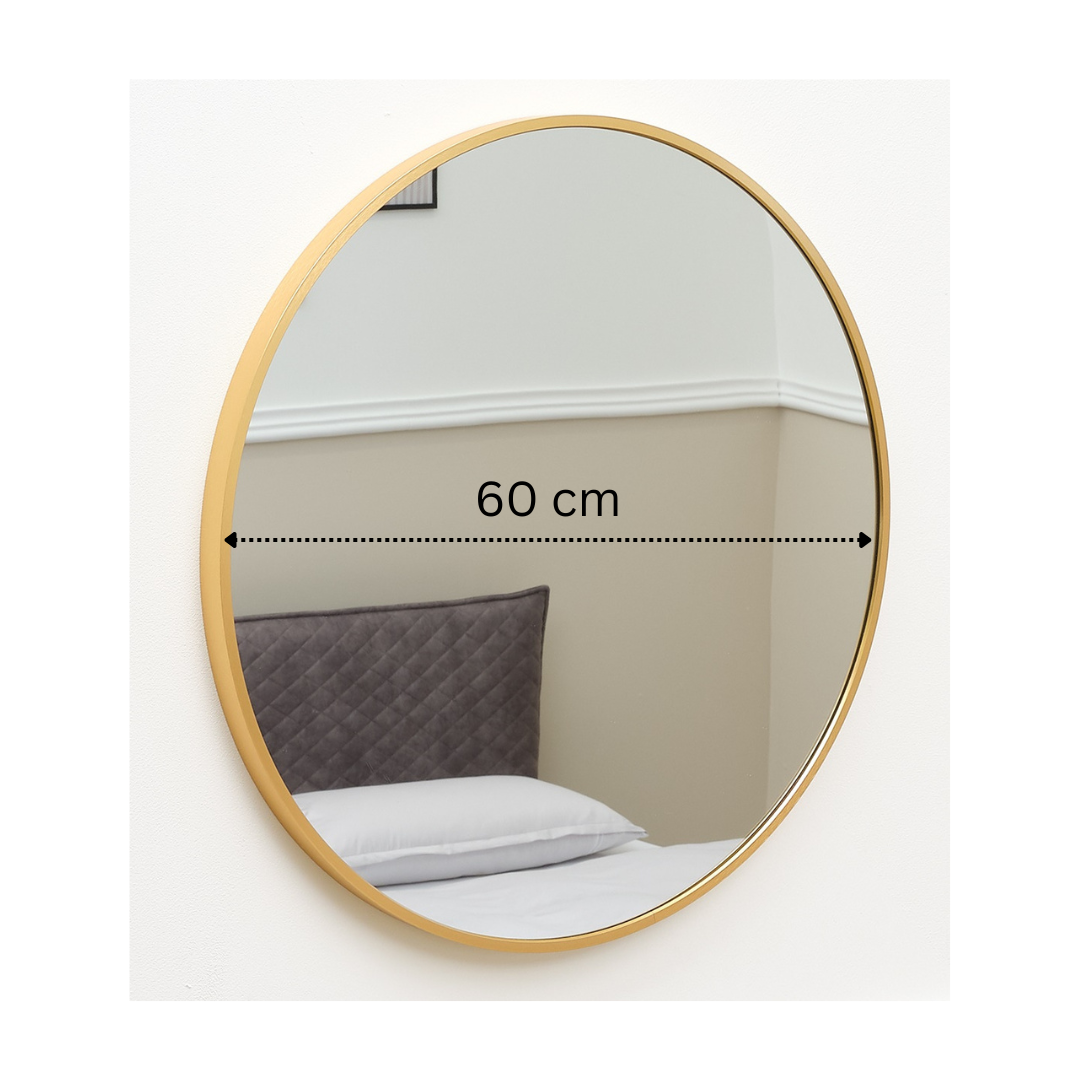 Terra Home Wandspiegel rund 60x60 gold Metallrahmen