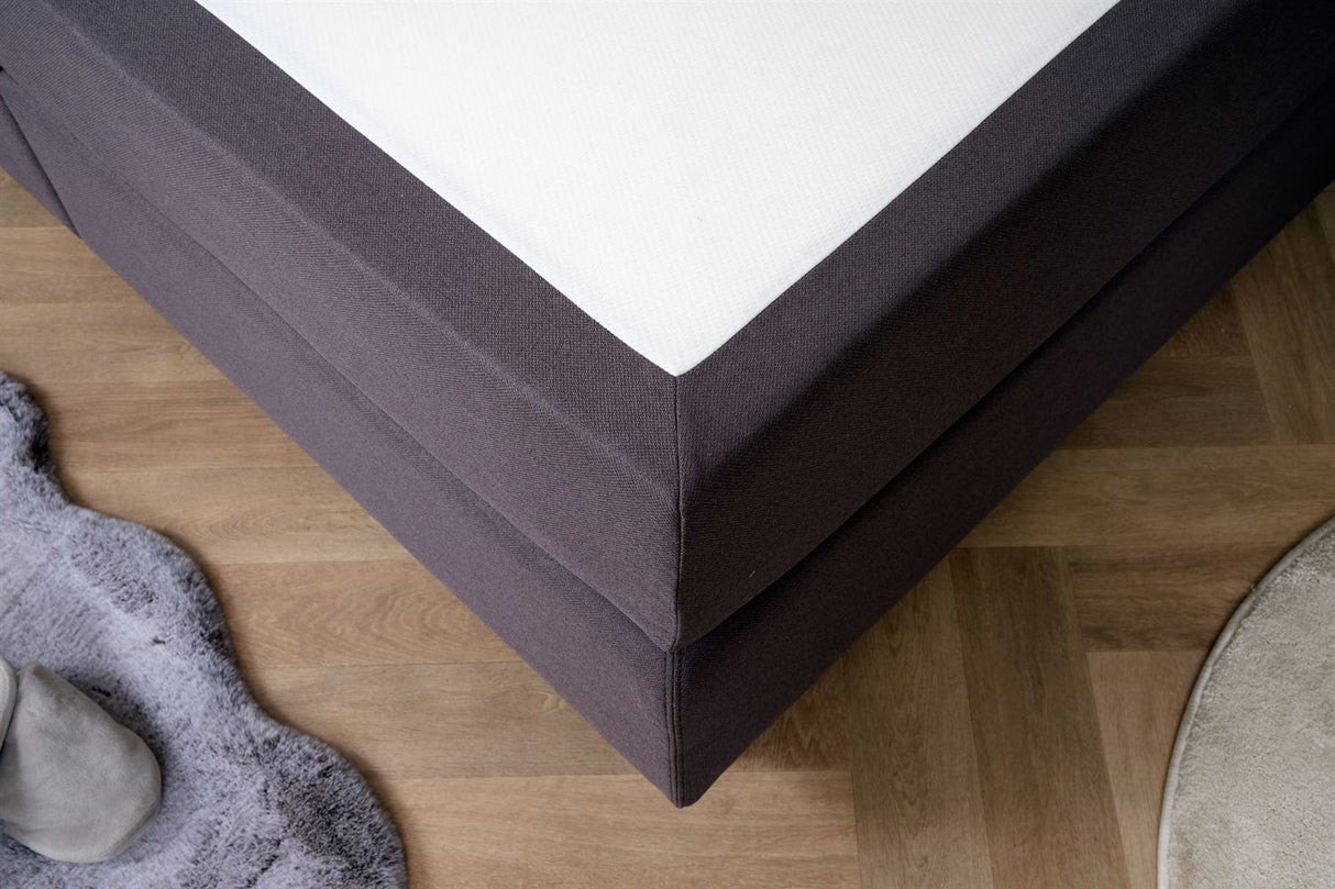 Terra Home Boxspringbett Manchester grau, 180x200 cm, H2/H3
