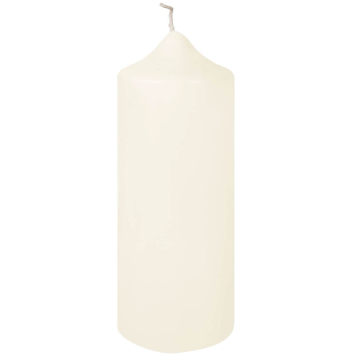 Fink getauchte Stumpenkerze Candle creme Paraffin Höhe 20 cm