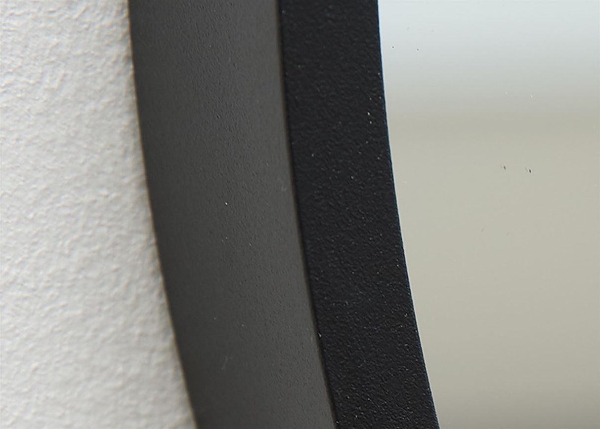 Terra Home Wandspiegel rund 60x60 schwarz Metallrahmen