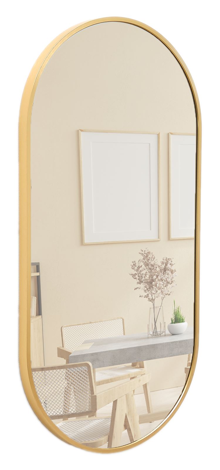 Terra Home Wandspiegel 80x40 gold Metallrahmen