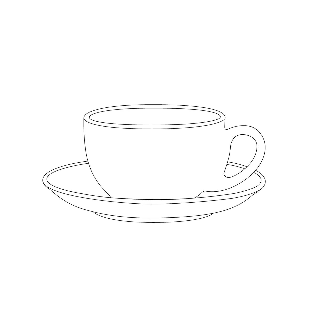 Terra Home 2er Milchkaffeetassen-Set, Blau glossy