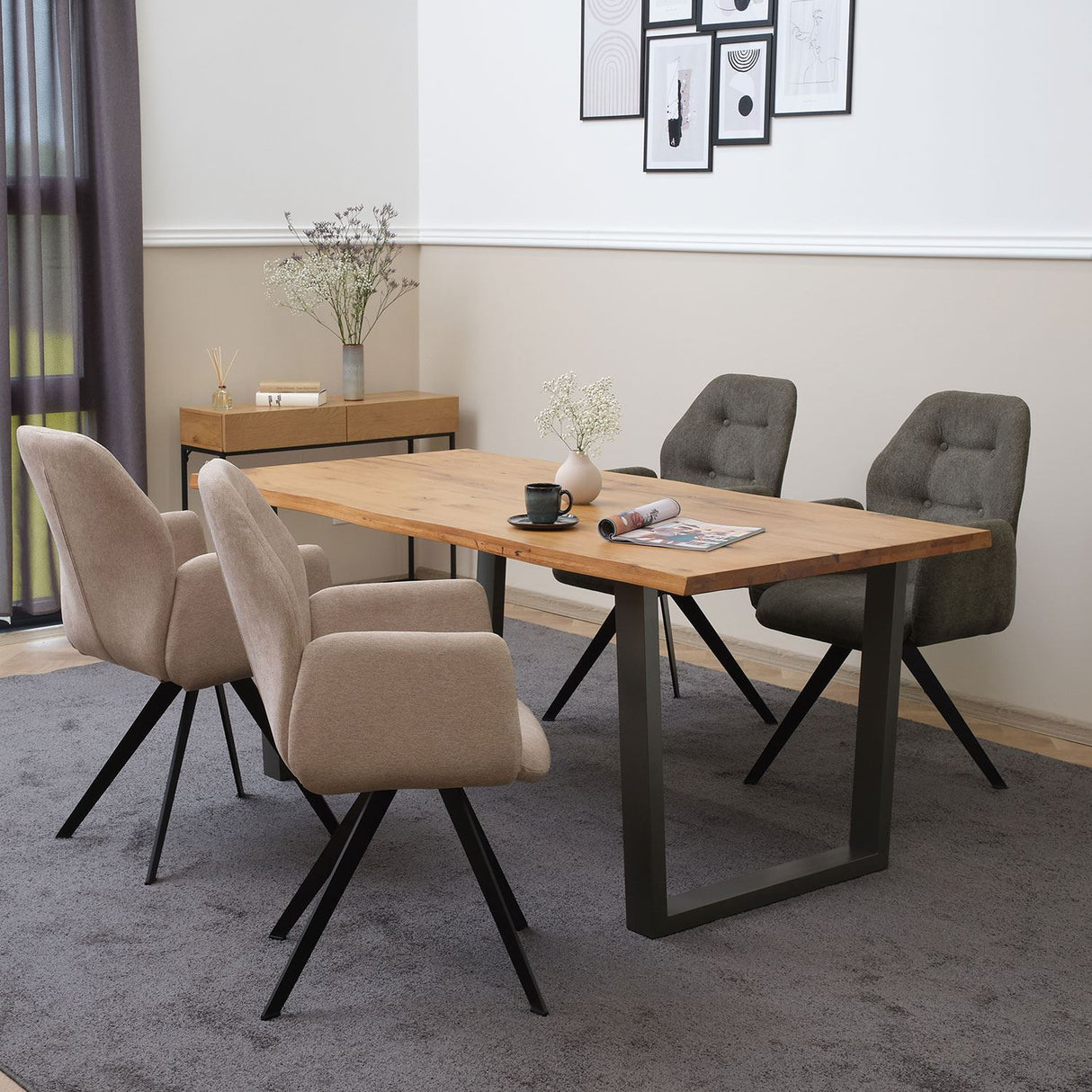 Terra Home Esstisch Sigurd 180 x 90 cm, natürliche Kante