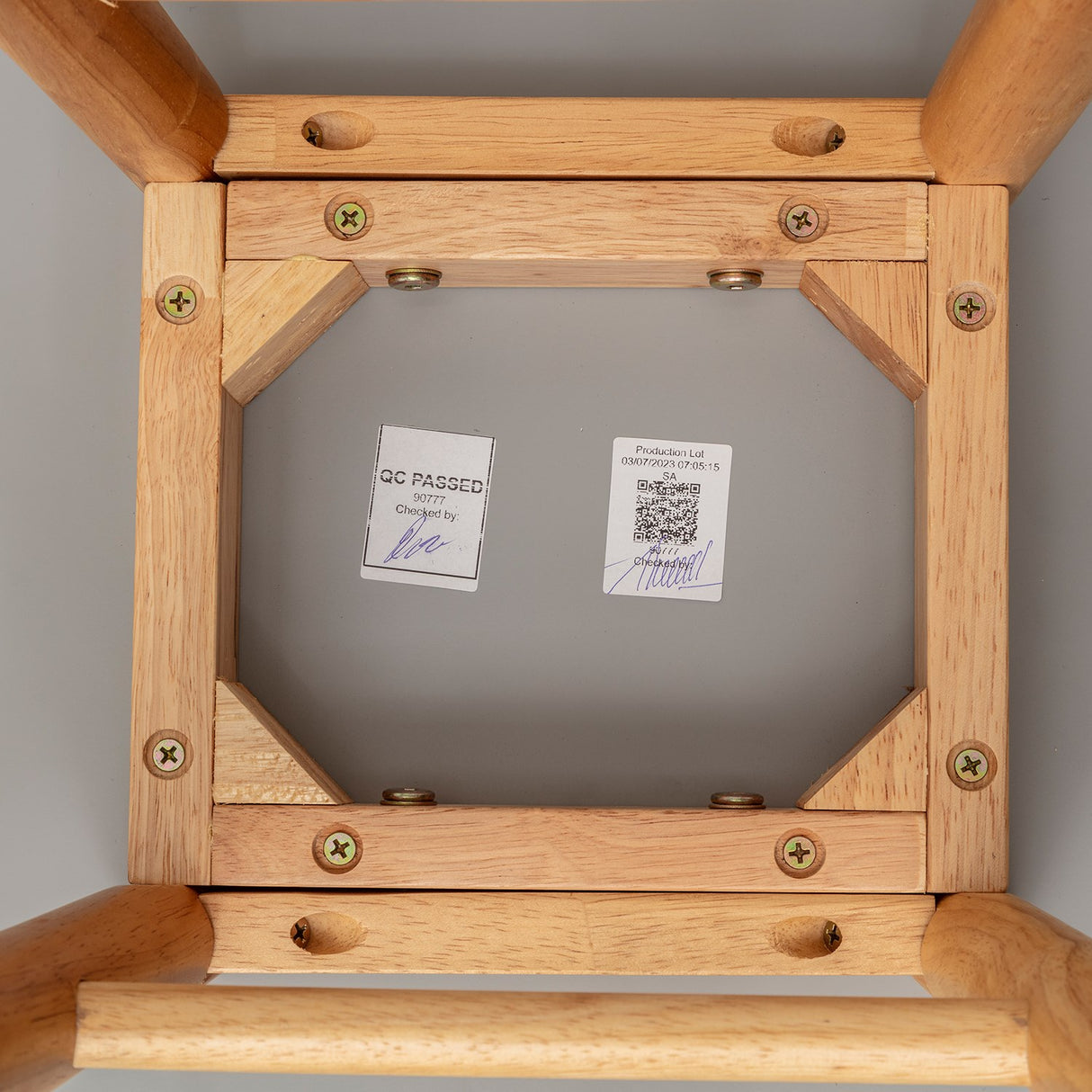 Terra Home Hocker Sund 32 x 32 x 45 cm, Grau