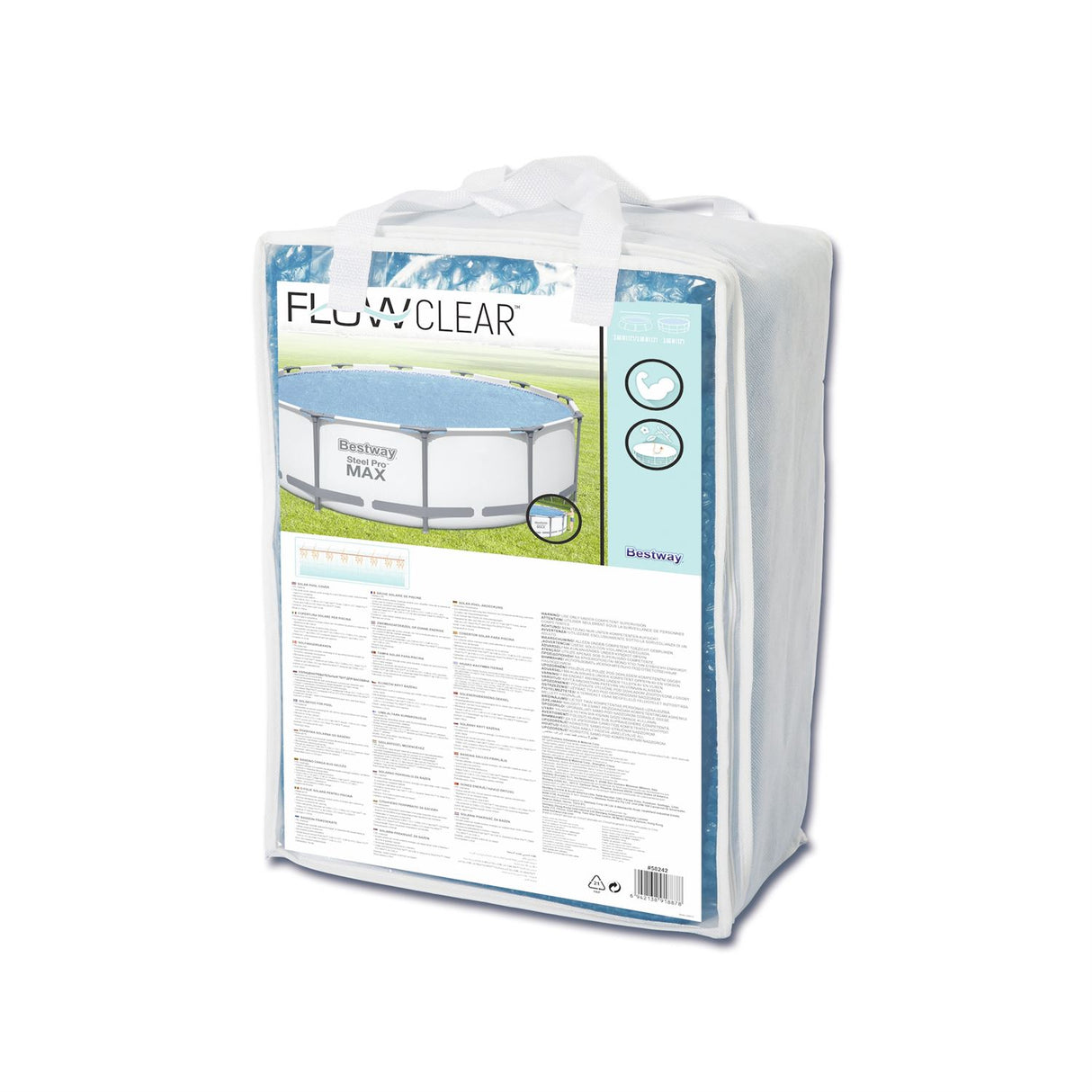 Bestway Flowclear PE-Solarabdeckplane Ø 356 cm, blau, rund