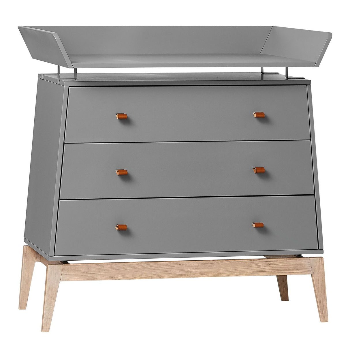 Leander Wickelaufsatz für Luna Kommode Grau 72 cm x 99 cm x 12 cm
