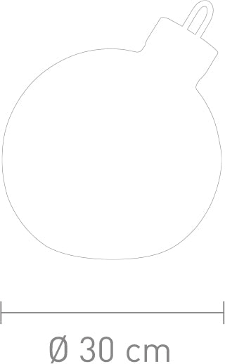 Sompex LED Dekoleuchte Ornament Große Weihnachtskugel mit Beleuchtung gold 30 cm