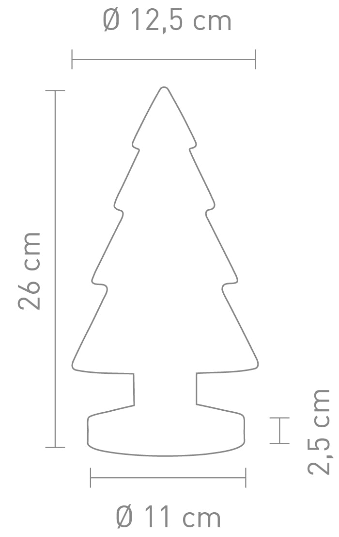 Sompex LED Dekoleuchte Winterlight Batteriebetrieben smoke 26cm Weihnachtsbaum