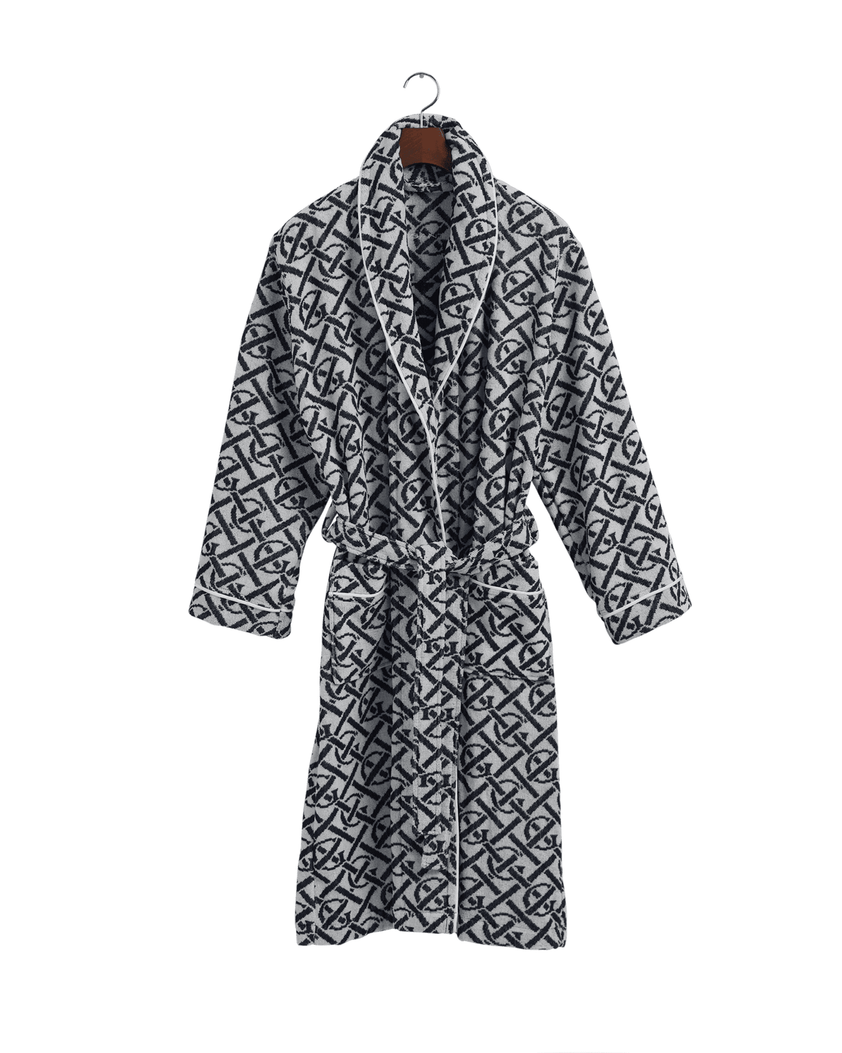 GANT Bademantel Monogram Evening Blue Blau XL