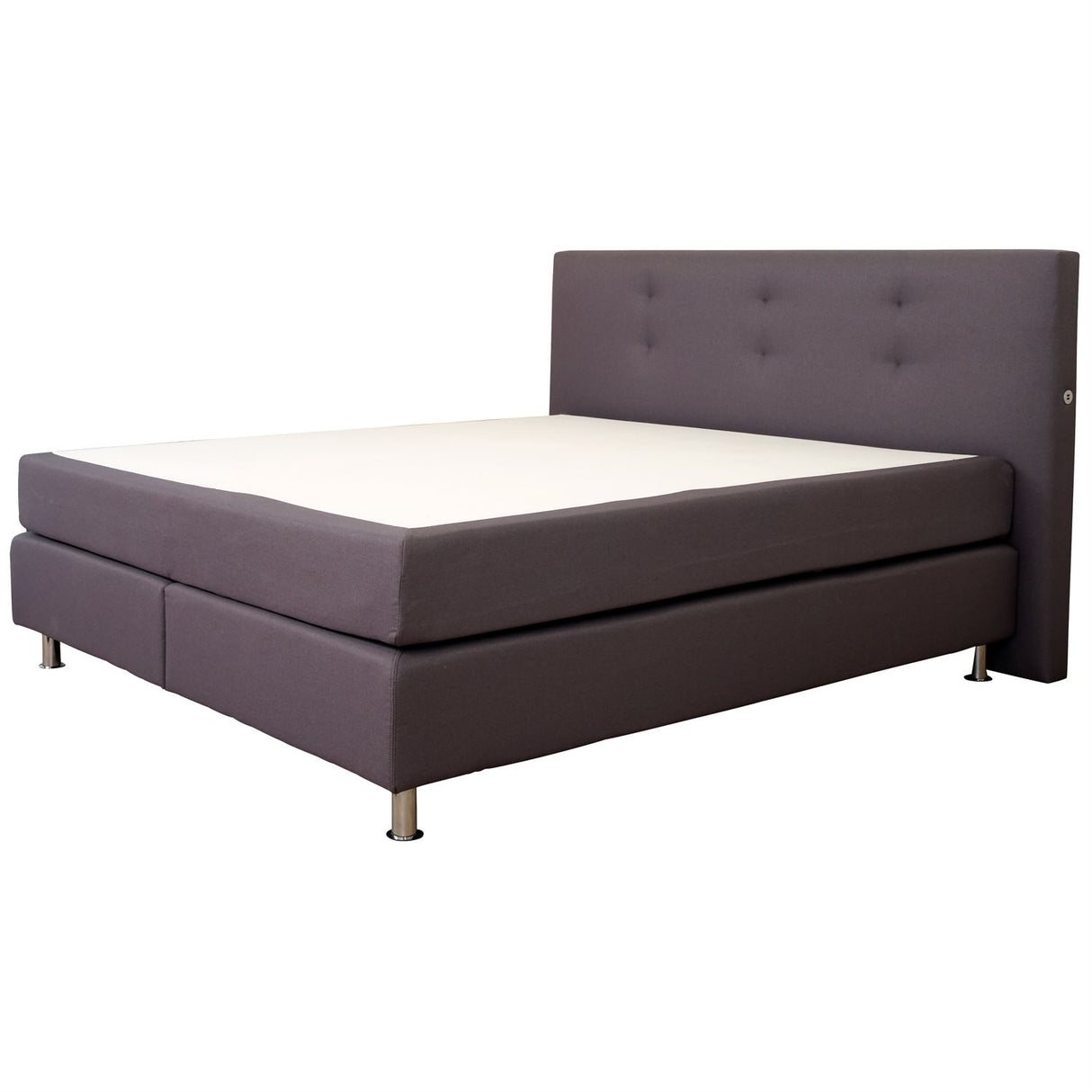 Terra Home Boxspringbett Manchester grau, 180x200 cm, H2/H3