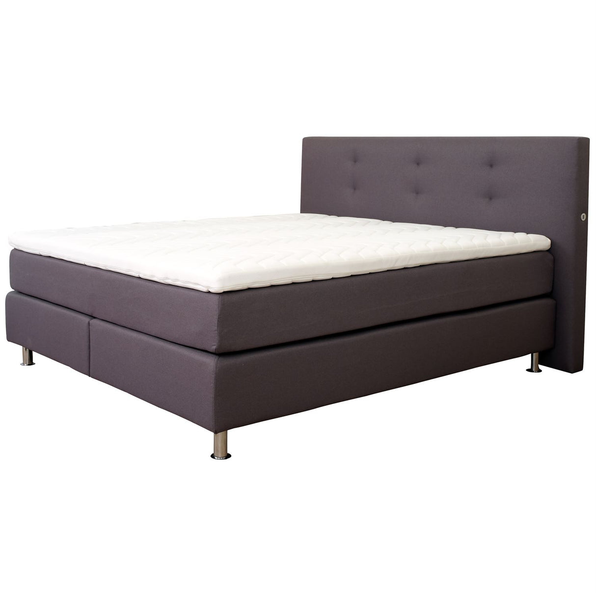 Terra Home Boxspringbett Manchester grau, 180x200 cm, H2/H3