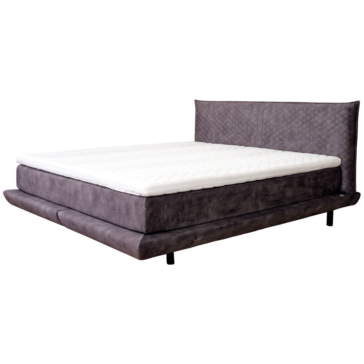 Terra Home Boxspringbett Lyon grau, 180x200 cm, H2/H3