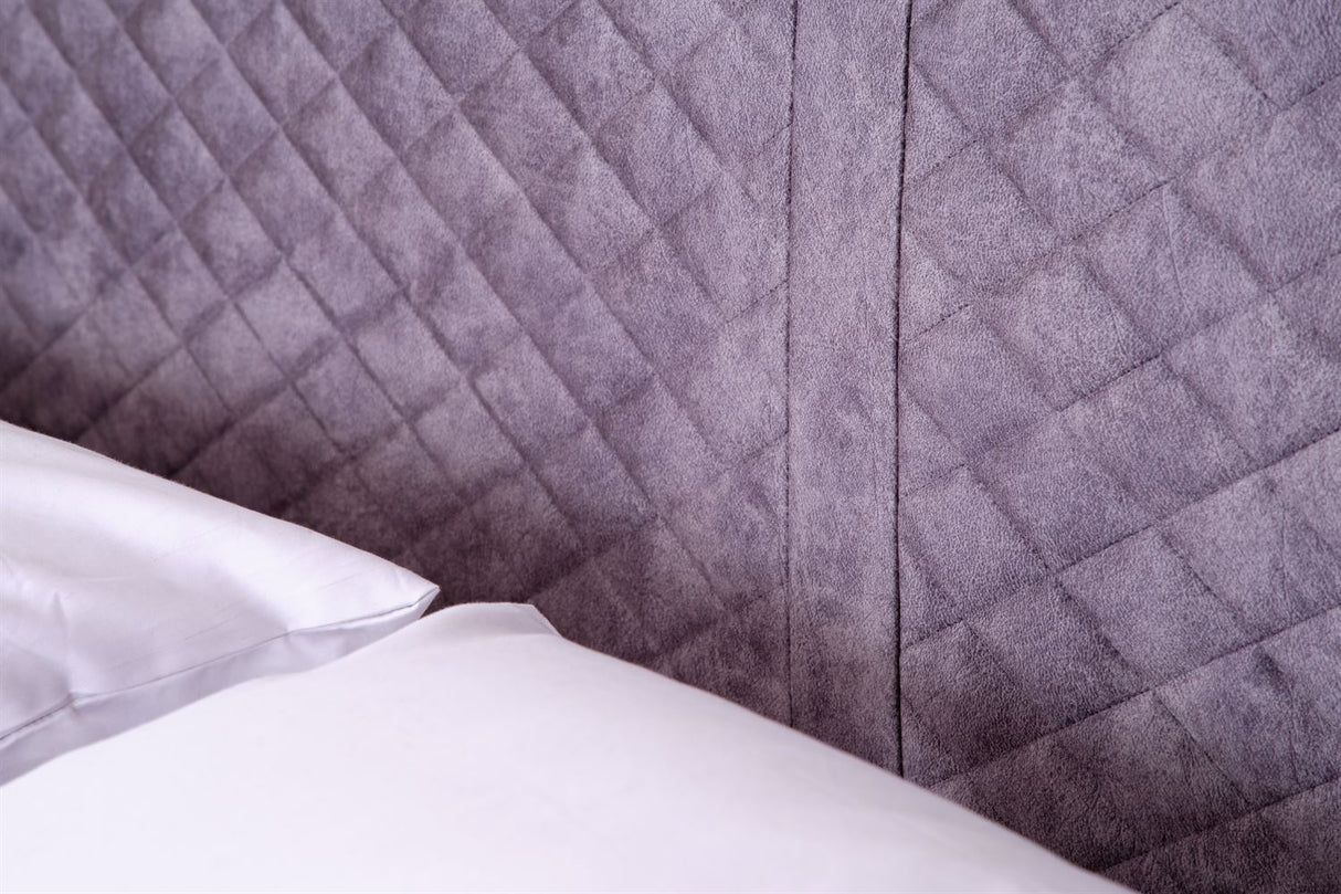 Terra Home Boxspringbett Lyon grau, 180x200 cm, H2/H3