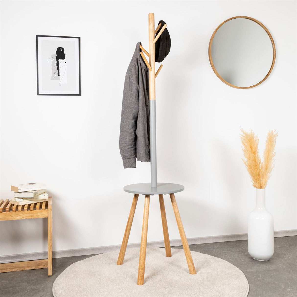 Terra Home Garderobenständer Dala Rund Grau