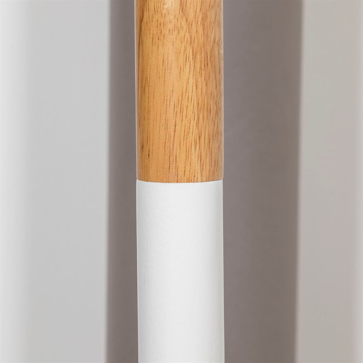 Dala, rund,Kleiderständer, Standgarderobe mit 5 Kleiderhaken Weiß