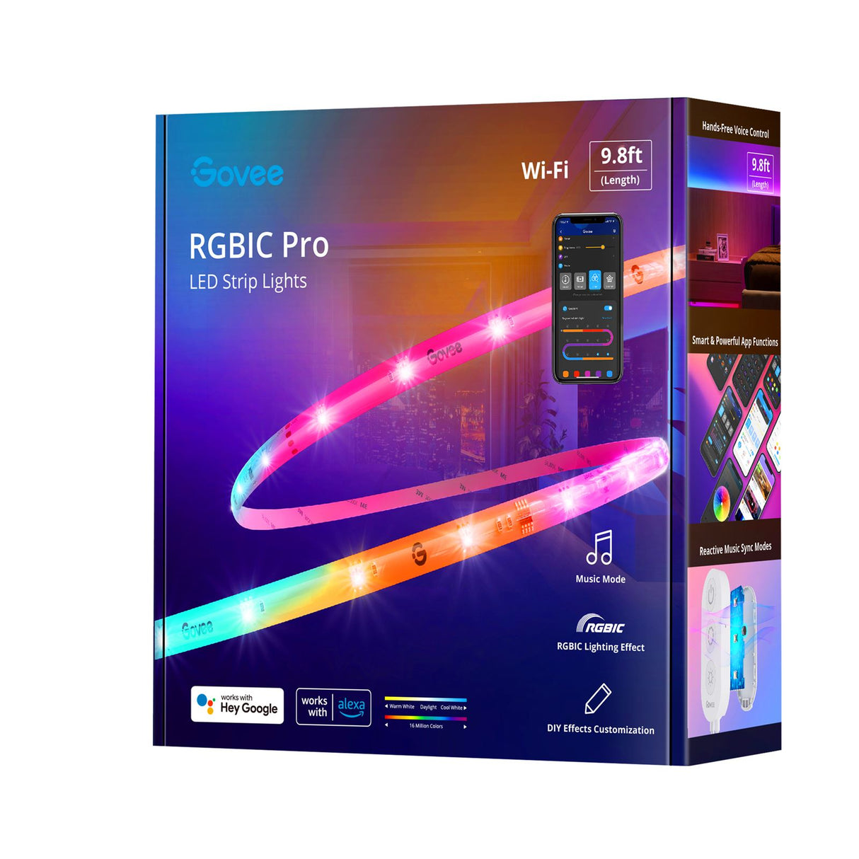 Govee Smarter WLAN-LED-Streifen 3 Meter RGBIC-Lichtband