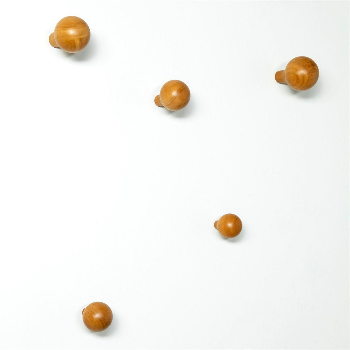 Terra Home Wandhaken Birnenform Optik Eiche 5er Set