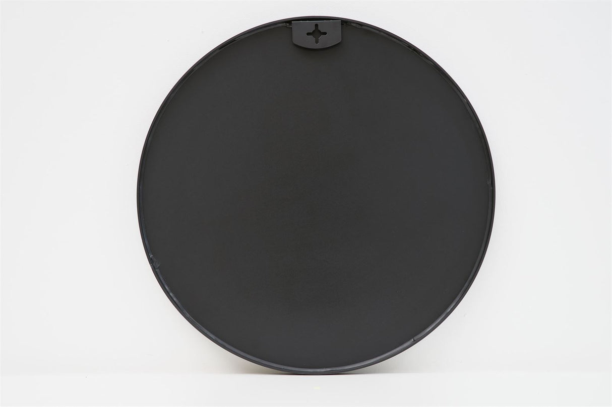 Terra Home Wandspiegel rund 60x60 schwarz Metallrahmen