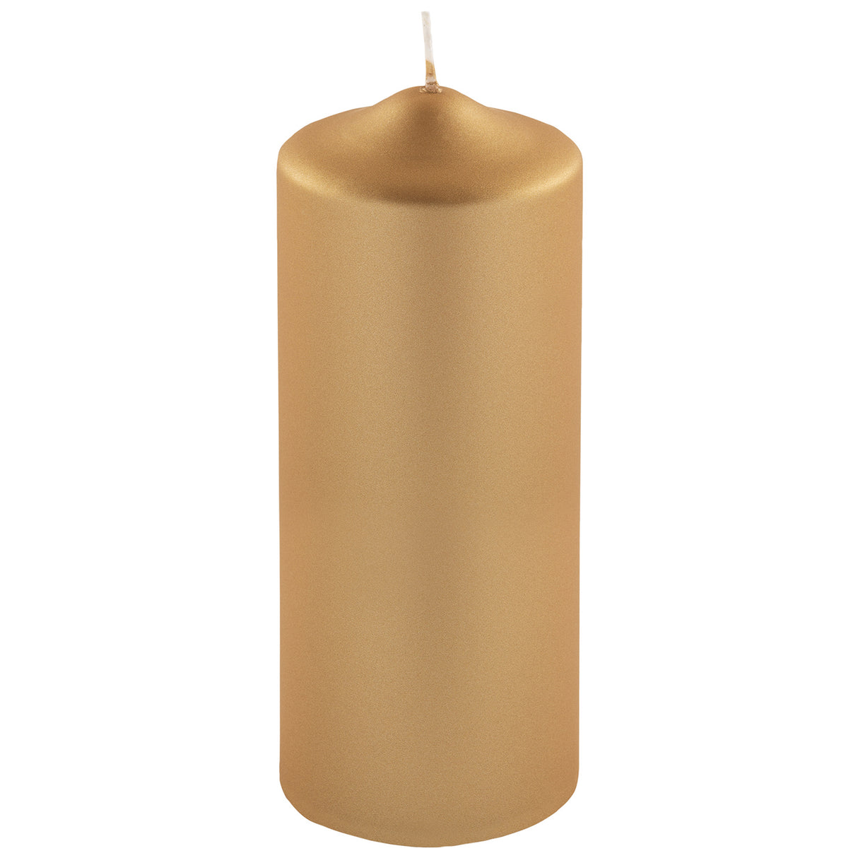 Fink metallic Stumpenkerze Candle gold Paraffin Höhe 20 cm