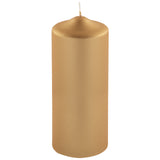 Fink metallic Stumpenkerze Candle gold Paraffin Höhe 20 cm