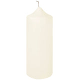 Fink getauchte Stumpenkerze Candle creme Paraffin Höhe 20 cm