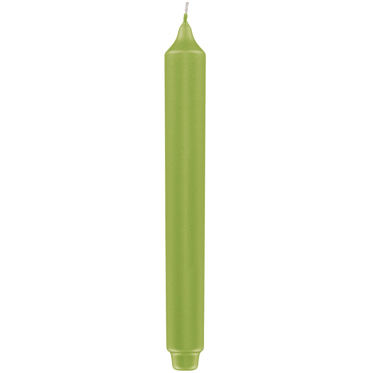 Fink metallic Stabkerze Candle hellgrün Paraffin Höhe 25 cm