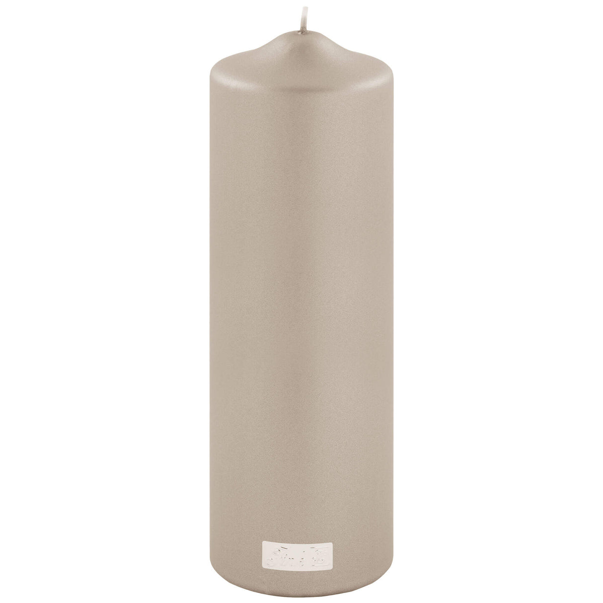 Fink metallic Stumpenkerze Candle stein Paraffin Höhe 25 cm